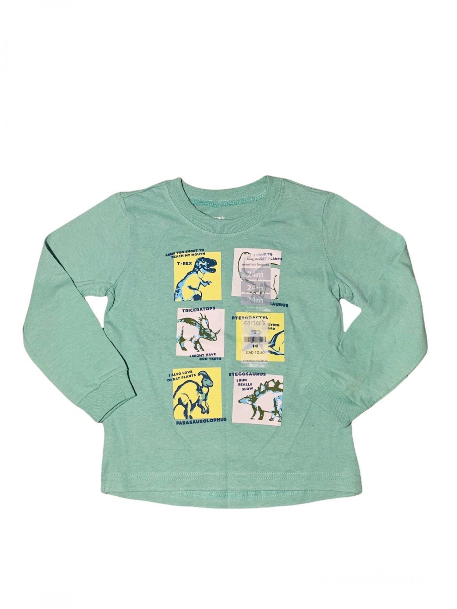 

Лонгслив Carters 72-76 см Зелёный