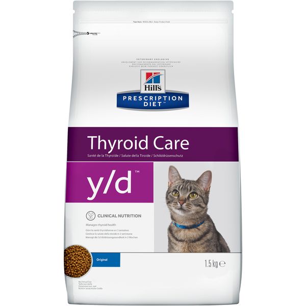 

Сухий корм для котів при гіпертріозі Hills PD Feline Y/D 1,5 кг