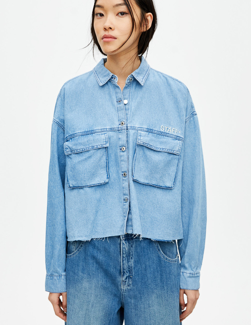 

Рубашка PULL & BEAR Ж1078098 (5473/300/400) цвет синий, Рубашка PULL & BEAR Ж1078098 (5473/300/400) цвет синий M