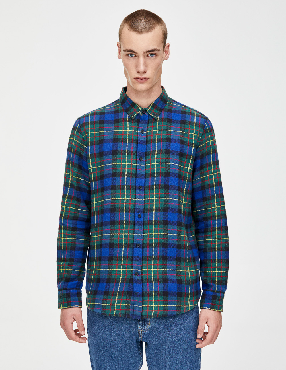

Рубашка д/р PULL & BEAR М0116180 (9474/536/500) цвет зеленый-синий, Рубашка д/р PULL & BEAR М0116180 (9474/536/500) цвет зеленый-синий S