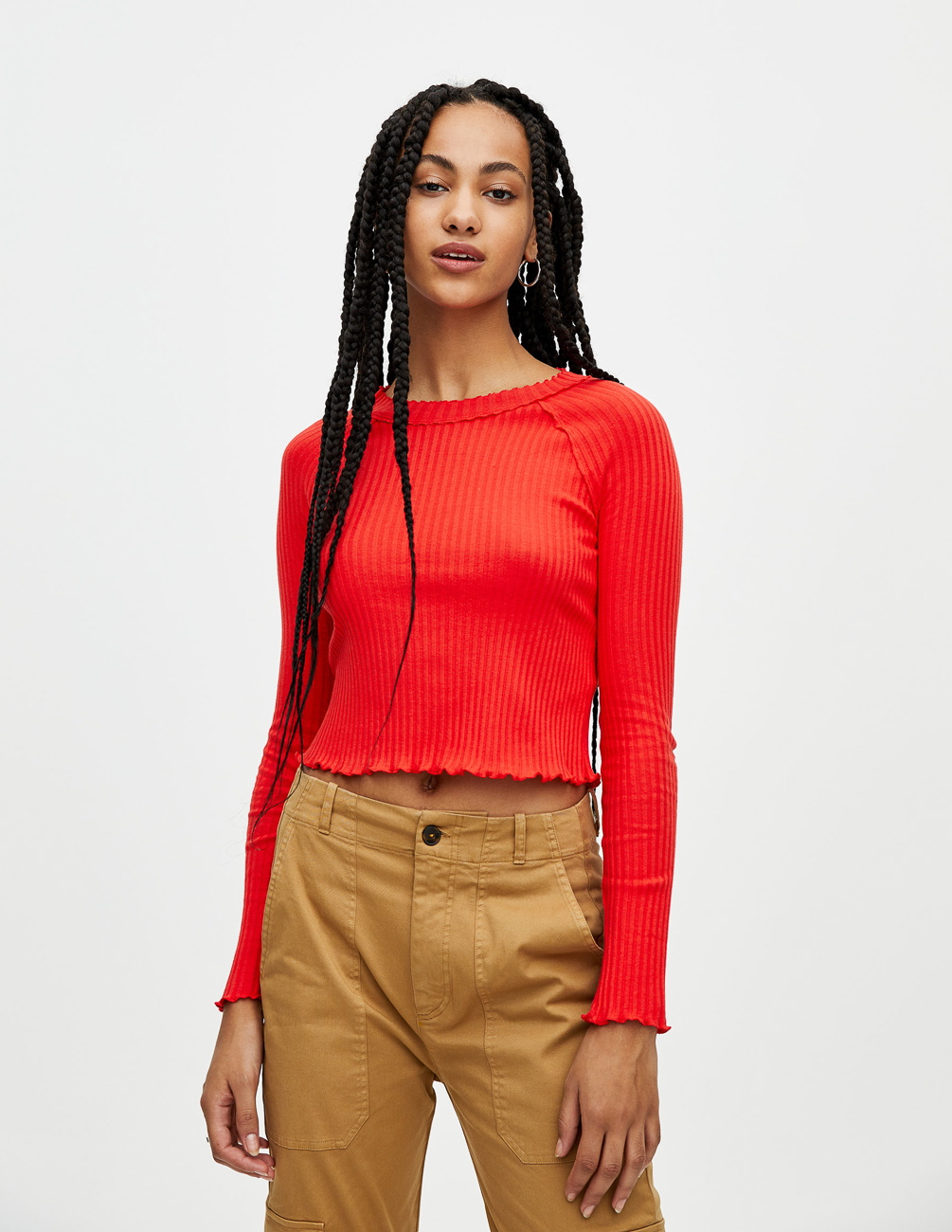 

Лонгслив PULL & BEAR Ж1078215 (5246/301/600) цвет красный, Лонгслив PULL & BEAR Ж1078215 (5246/301/600) цвет красный M