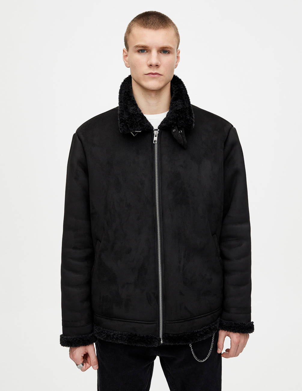 

Дубленка PULL & BEAR М0115790 (5710/510/800) цвет черный, Дубленка PULL & BEAR М0115790 (5710/510/800) цвет черный M