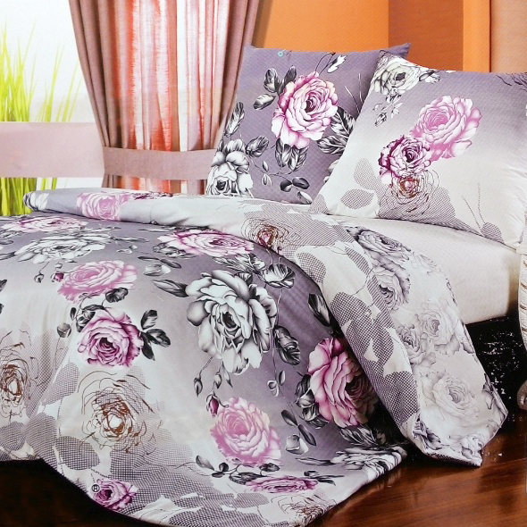 

Комплект постельного белья (9658) Elway 160х220 см (2шт) Серый, Розовый 000045238