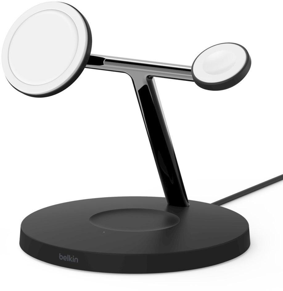 

Беспроводное зарядное устройство Belkin MagSafe iPhone 12 3-in-1 Wireless Charger, black