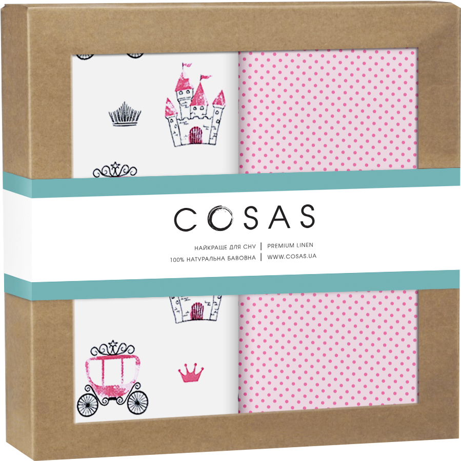 

Набор пеленок Cosas Бязь Castle Carriage Rose Dots Malina 80 х 100 2 шт (4822052074602)