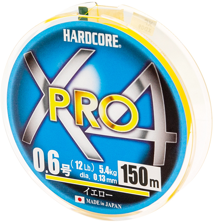 

Шнур Duel Hardcore X4 PRO 150 м 0.13 мм 5.4 кг #0.6 Yellow (H3861-Y)