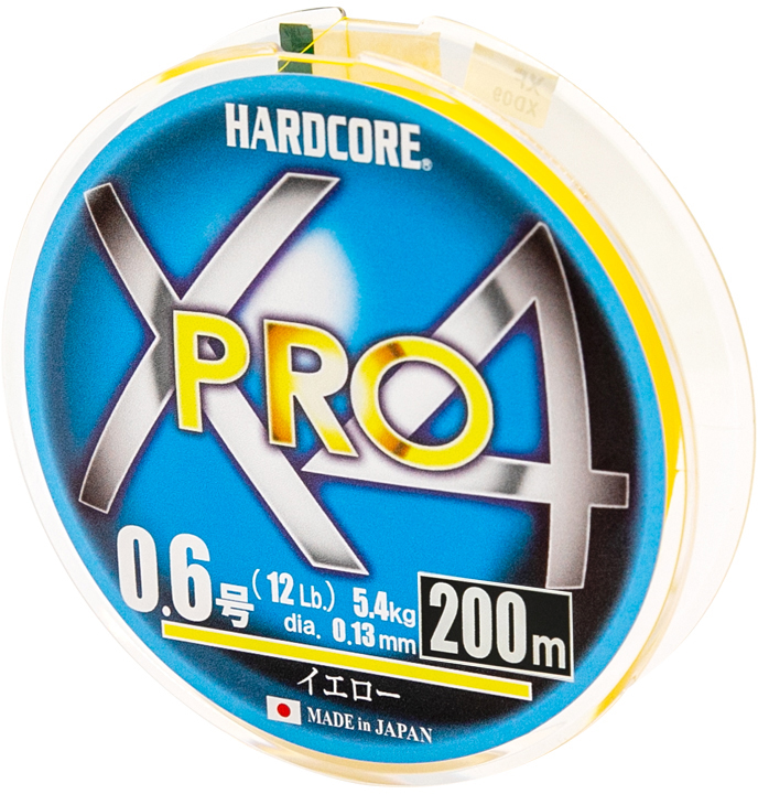 

Шнур Duel Hardcore X4 PRO 200 м 0.13 мм 5.4 кг #0.6 Yellow (H3865-Y)
