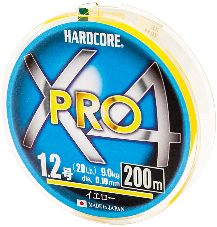 

Шнур Duel Hardcore X4 PRO 200 м 0.19 мм 9 кг #1.2 Yellow (H3868-Y)