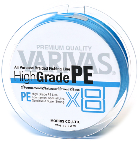 

Шнур Varivas High Grade PE X8 Ocean 150 м #2 Water Blue (РБ-729110)