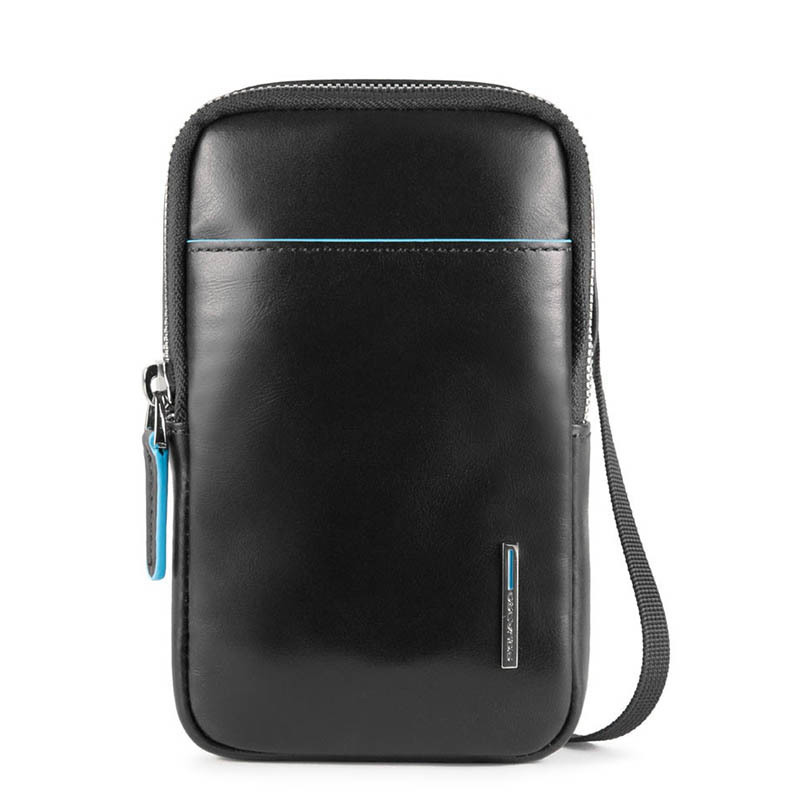 

Клатч кожаный Piquadro Blue Square Black для смартфона с RFID защитой
