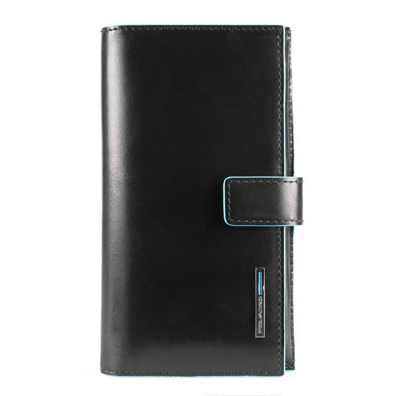 

Портмоне Piquadro Blue Square Black с отдел для смартфона с RFID защитой