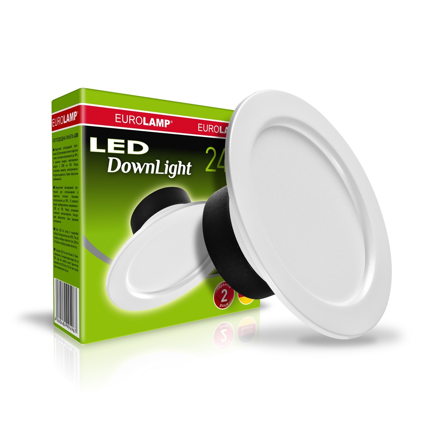 

EUROLAMP LED Світильник круглий врізний Downlight серія "Е" 24W 4000K