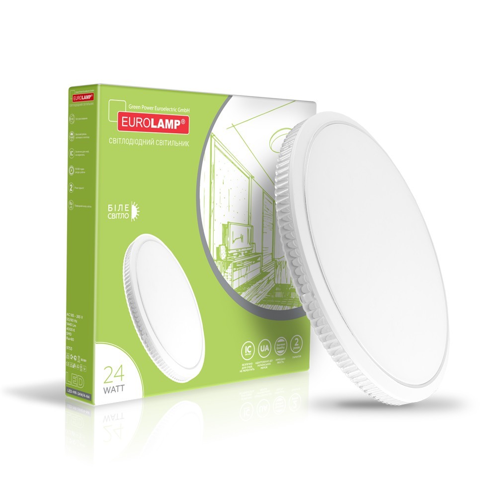

EUROLAMP LED Світильник круглий накладний 24W 4000K