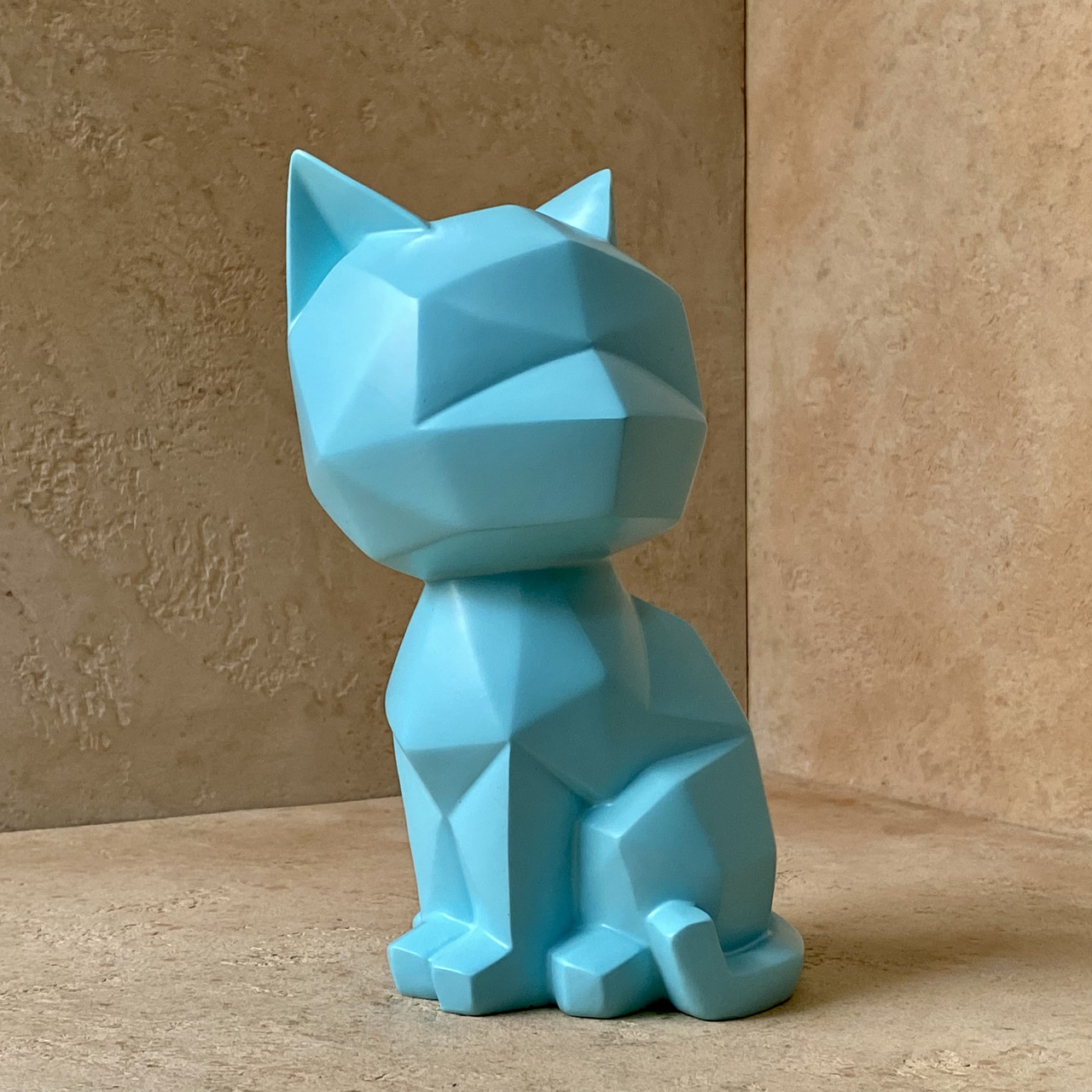 

Копилка сувенир голубая Olens "Кот1" 10*18 см