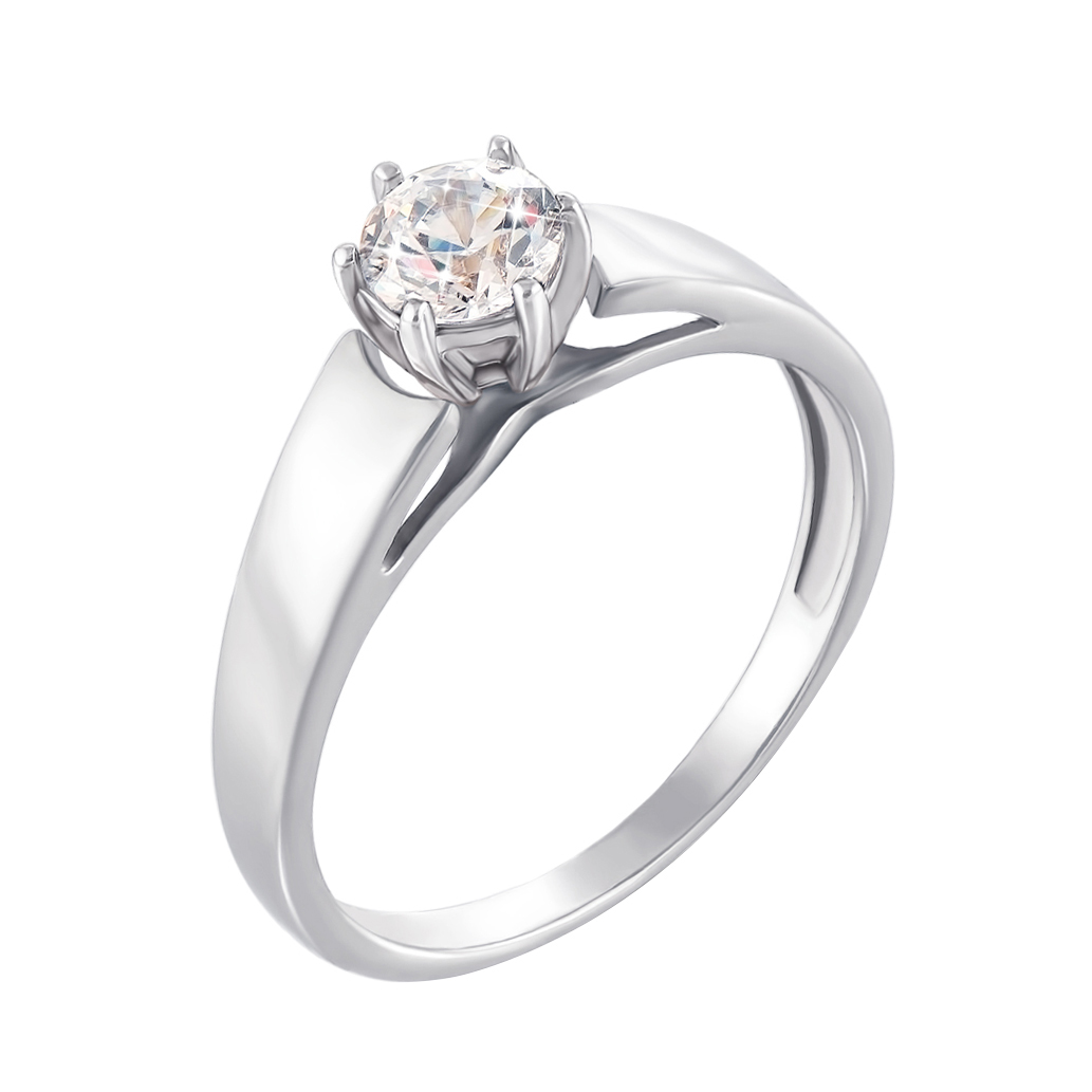 

Помолвочное кольцо из белого золота с фианитом S Zirconia 000126318 17.5 размера