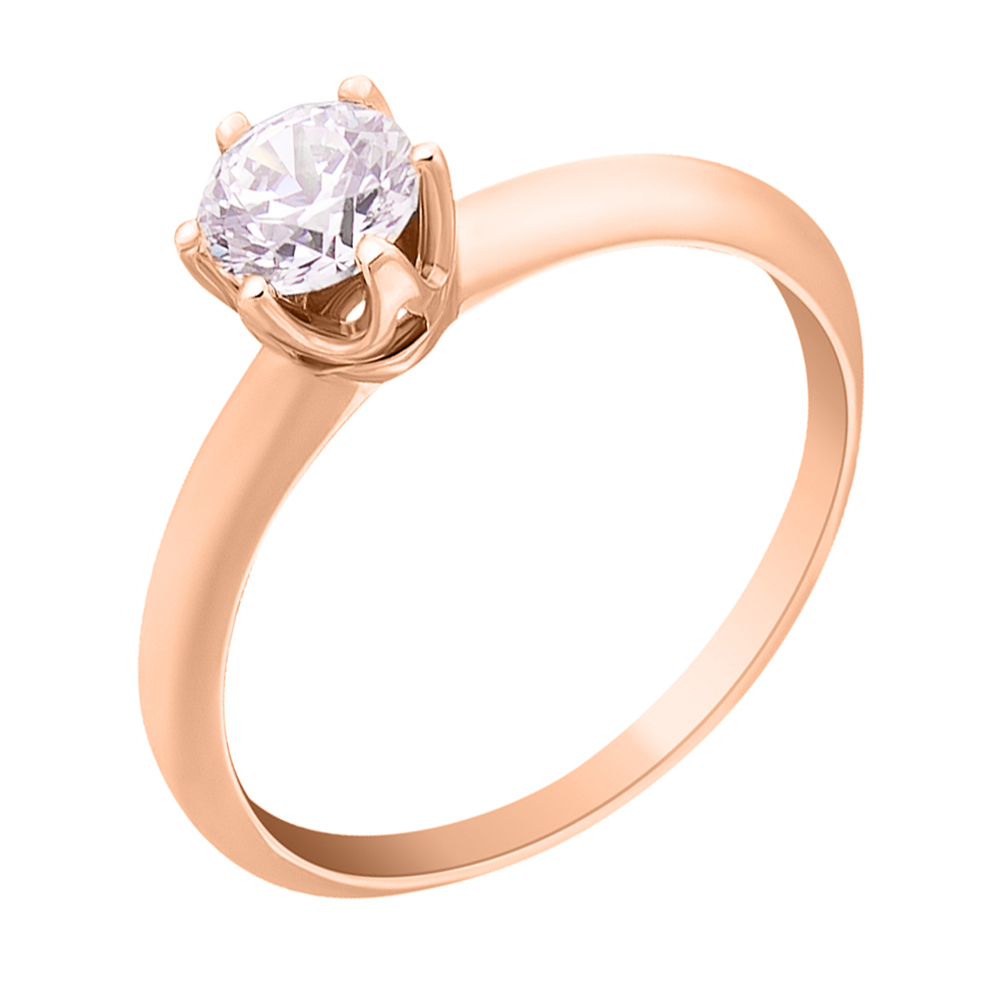 

Кольцо из красного золота с фианитом S Zirconia 000042567 18 размера