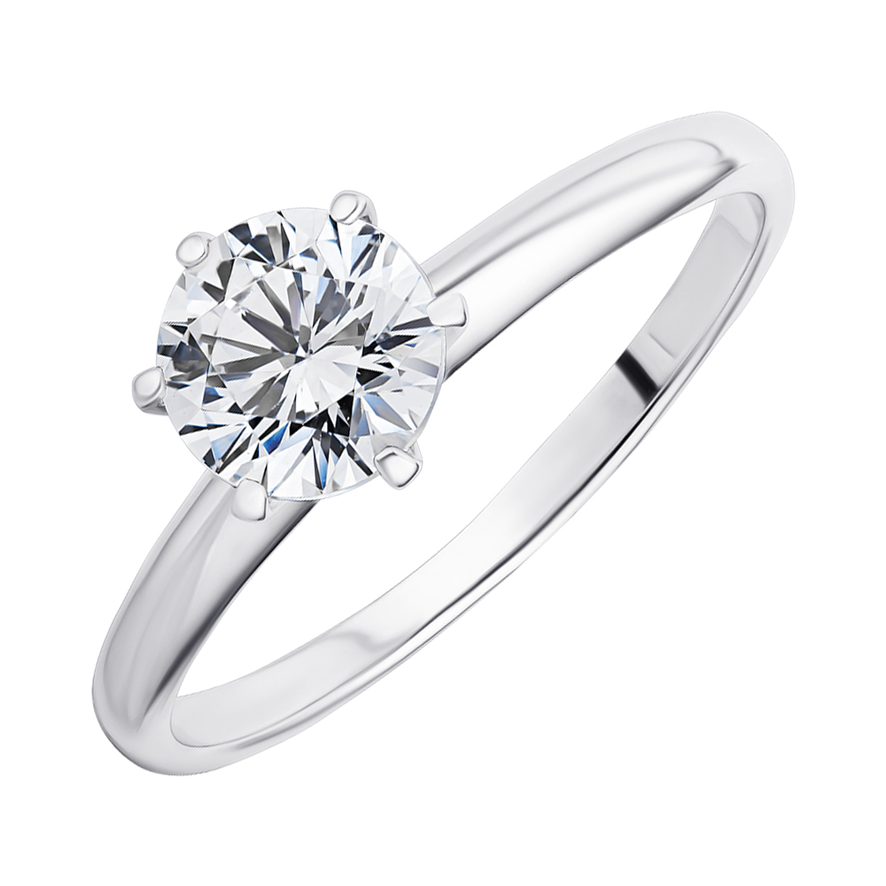 

Кольцо из белого золота с фианитом S Zirconia 000122756 18.5 размера