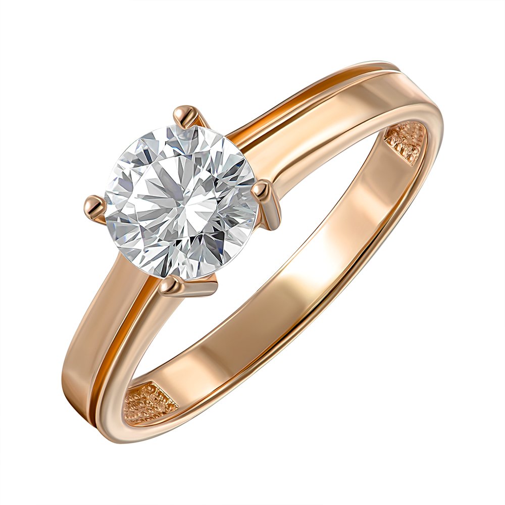 

Кольцо из красного золота с фианитом S Zirconia 000149398 17 размера