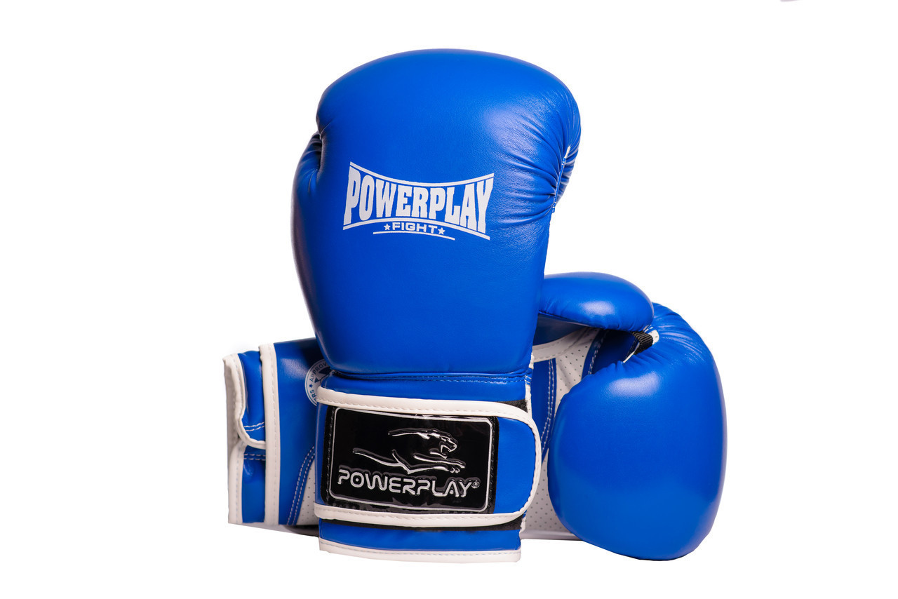 

Боксерские перчатки PowerPlay 3019 синие 14 унций