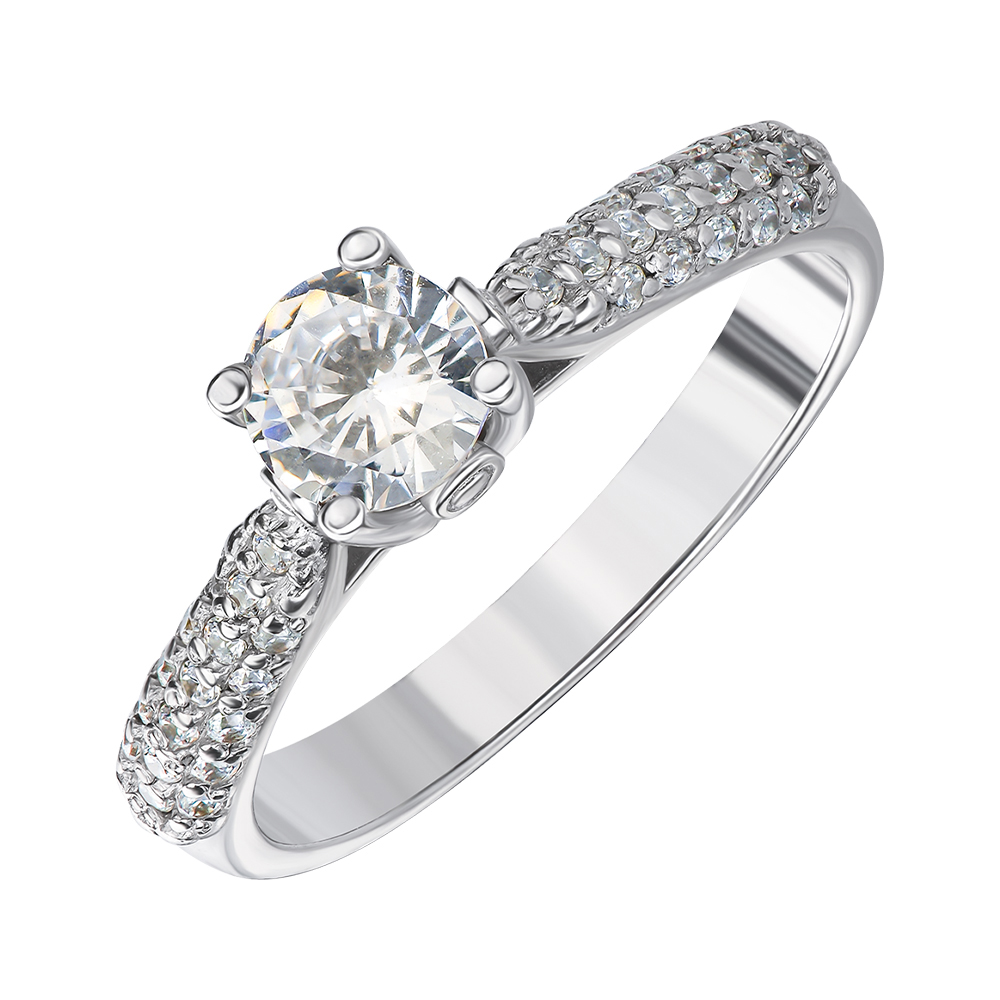 

Серебряное кольцо с цирконием 000144061 18 размера