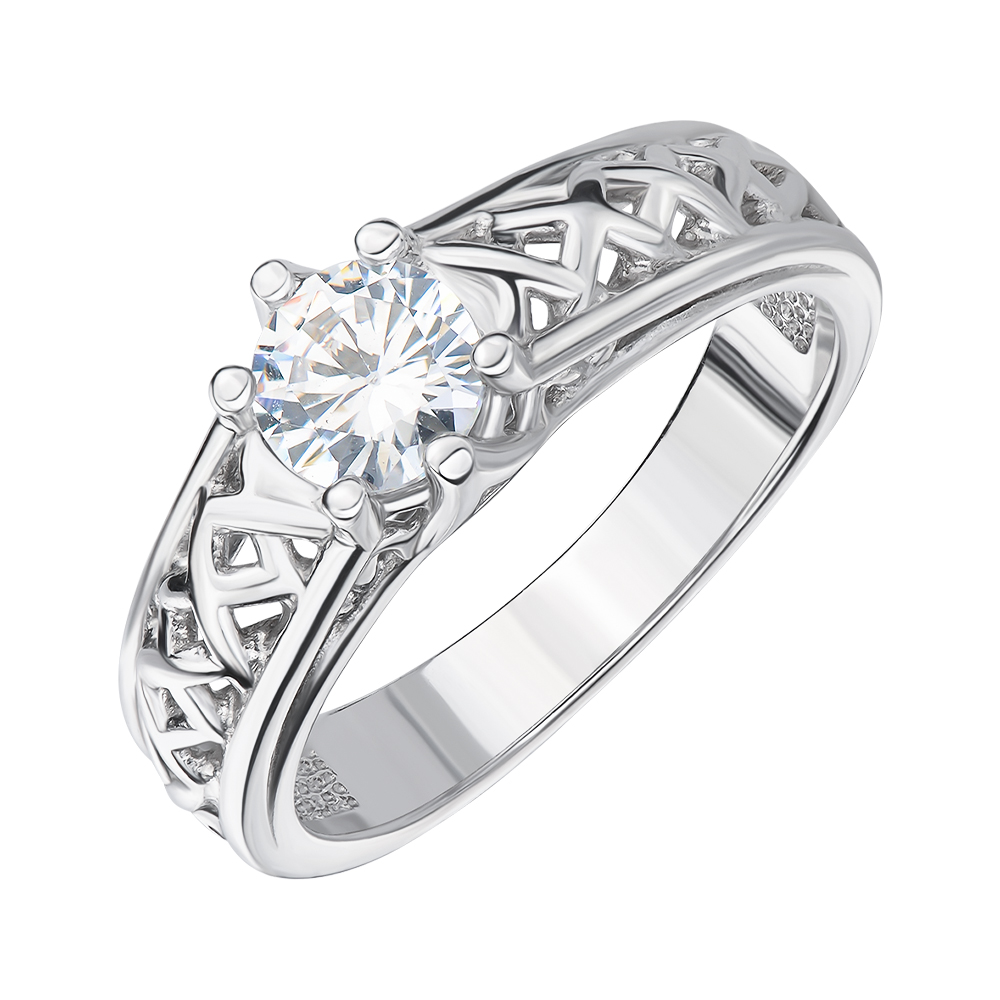 

Серебряное кольцо с цирконием 000144044 16.5 размера