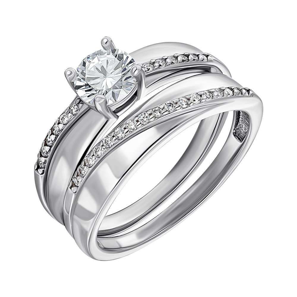 

Кольцо из серебра с фианитами 000151385 18.5 размера