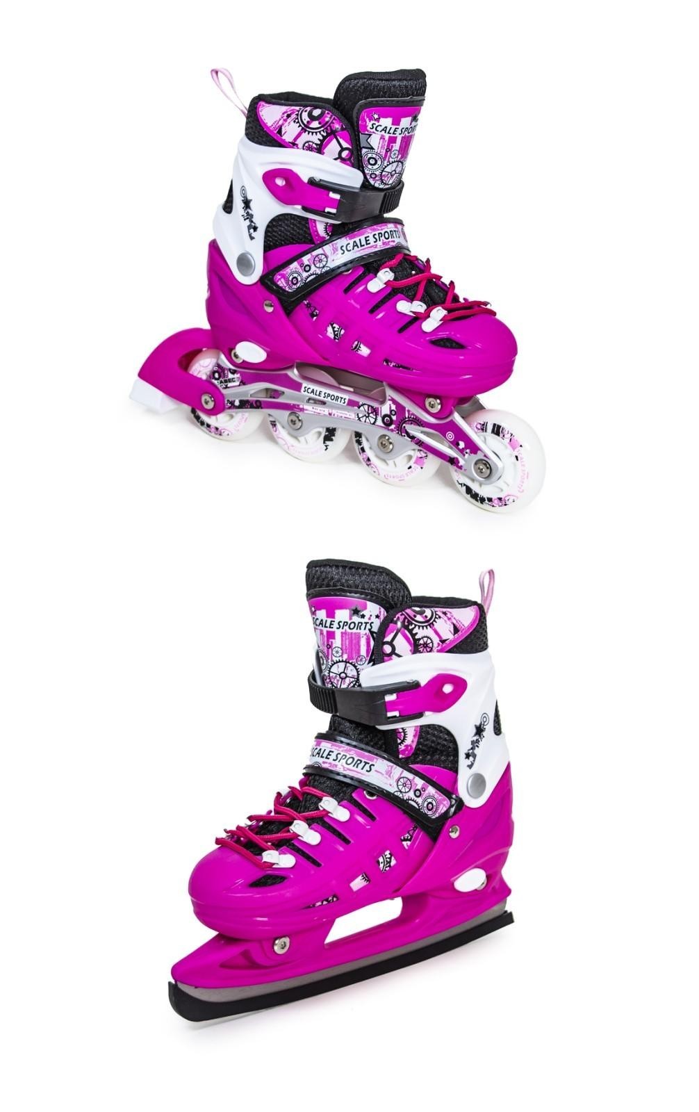 

Роликовые коньки (2 в 1) Scale Sport 29-33 Pink