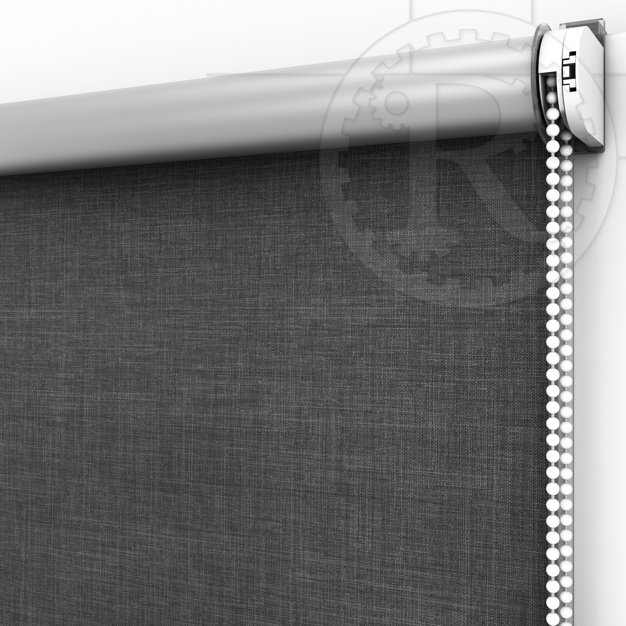 

Рулонная штора Блэкаут Melange Silver 9 Dark grey 90 x 160 см