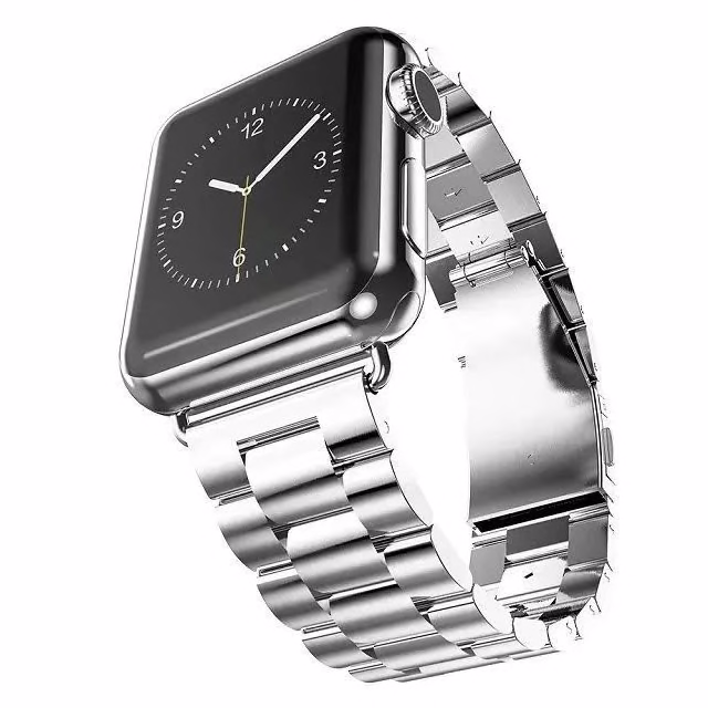 

Ремешок металлический BlackPink 3-Bead Metal Band for Apple Watch 38 | 40 mm, Silver