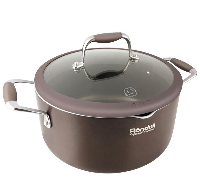 

Кастрюля Rondell Mocco 3.5л со стеклянной крышкой и антипригарным покрытием Rondell UK-RDA-281