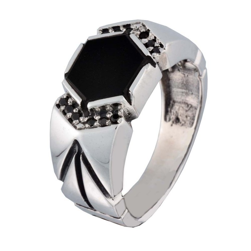 

Мужское серебряное кольцо 861-7, 22.5 размер