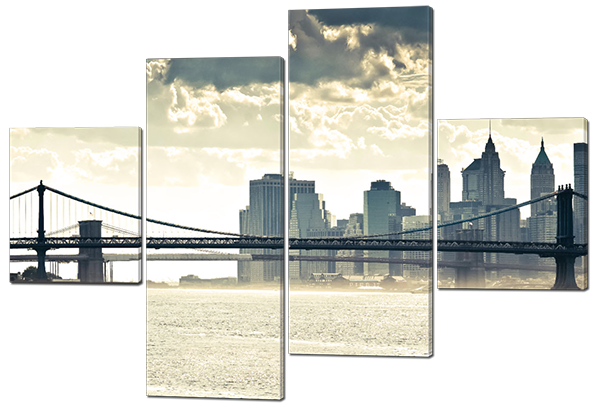 

Модульная картина Interno Холст Городской мост 186*128см