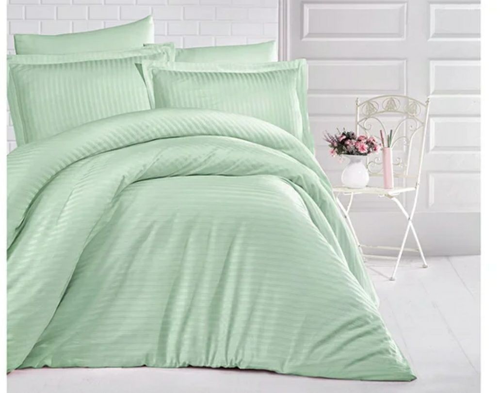 

Комплект постельного белья Saten Strip 200*220 (ТМ ARAN CLASY) Mint
