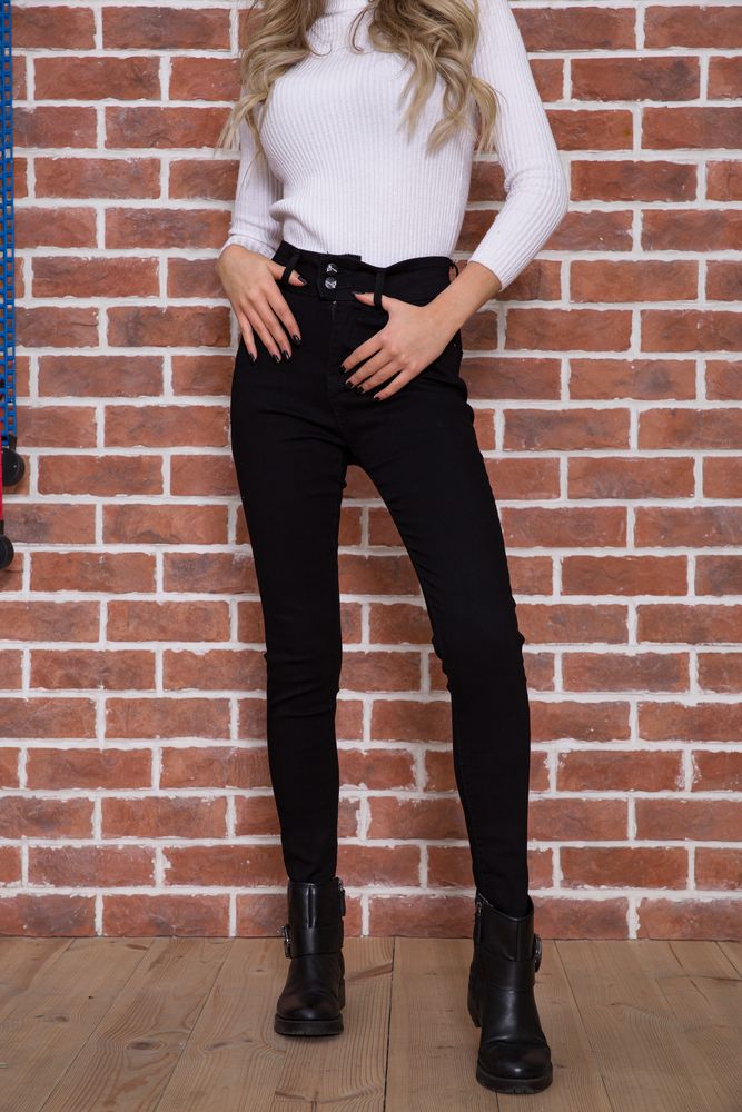 

Джинсы женские стрейчевые цвет черный размер  FG_06394, Джинсы женские стрейчевые цвет черный размер 27 FG_06394