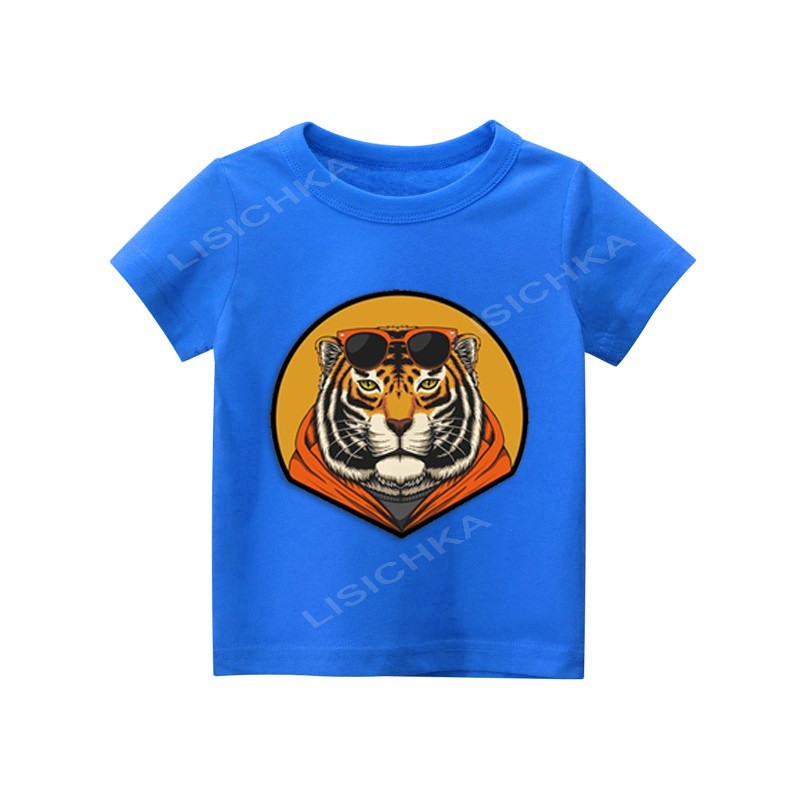 

Футболка Foxstyle Тигр, 110-116см, голубая