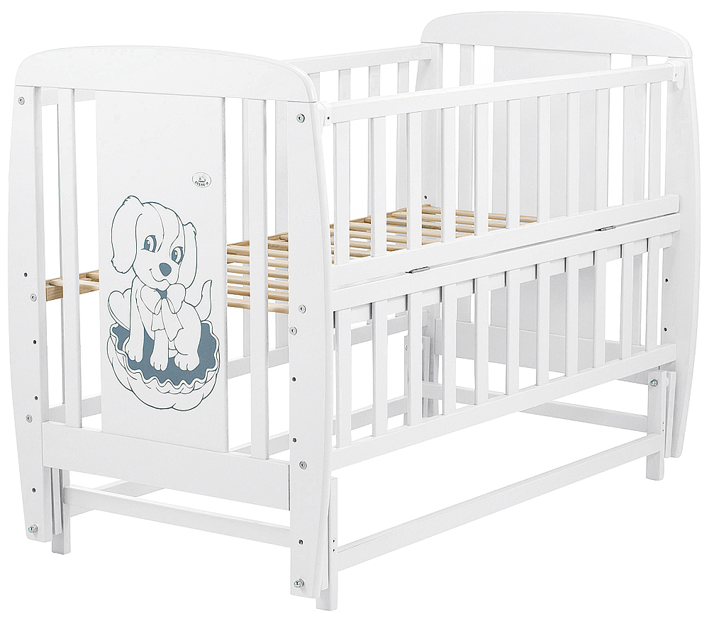 

Ліжко Babyroom Собачка маятник,відкидний бік, бук білий 625365 (2000904125067)