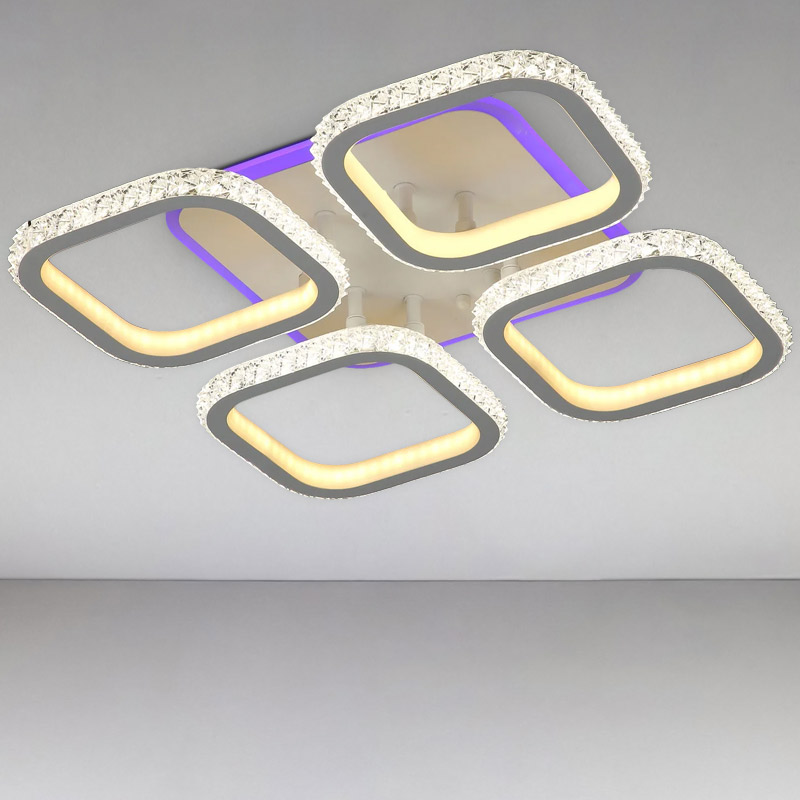 

Люстра стельова LED з RGB підсвічуванням Light House NM-16455/4S WH RGB 132W біла