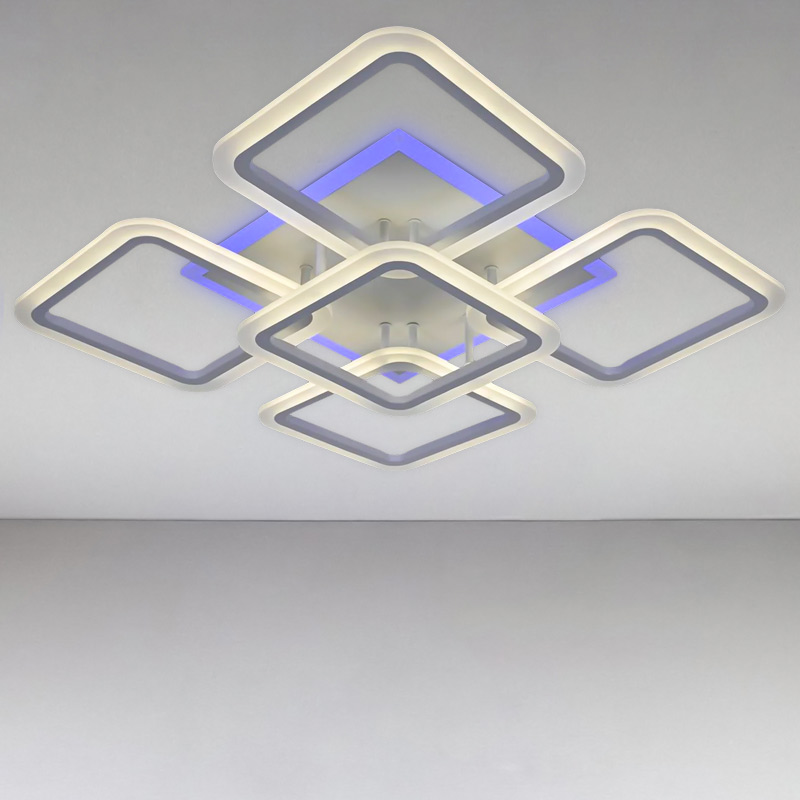 

Люстра стельова LED з RGB підсвічуванням Light House NM-16470/4+1 WH RGB 150W+36W біла
