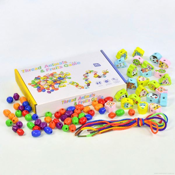 

Деревянная шнуровка JIA YU TOY Бусинки с животными (С 31484)