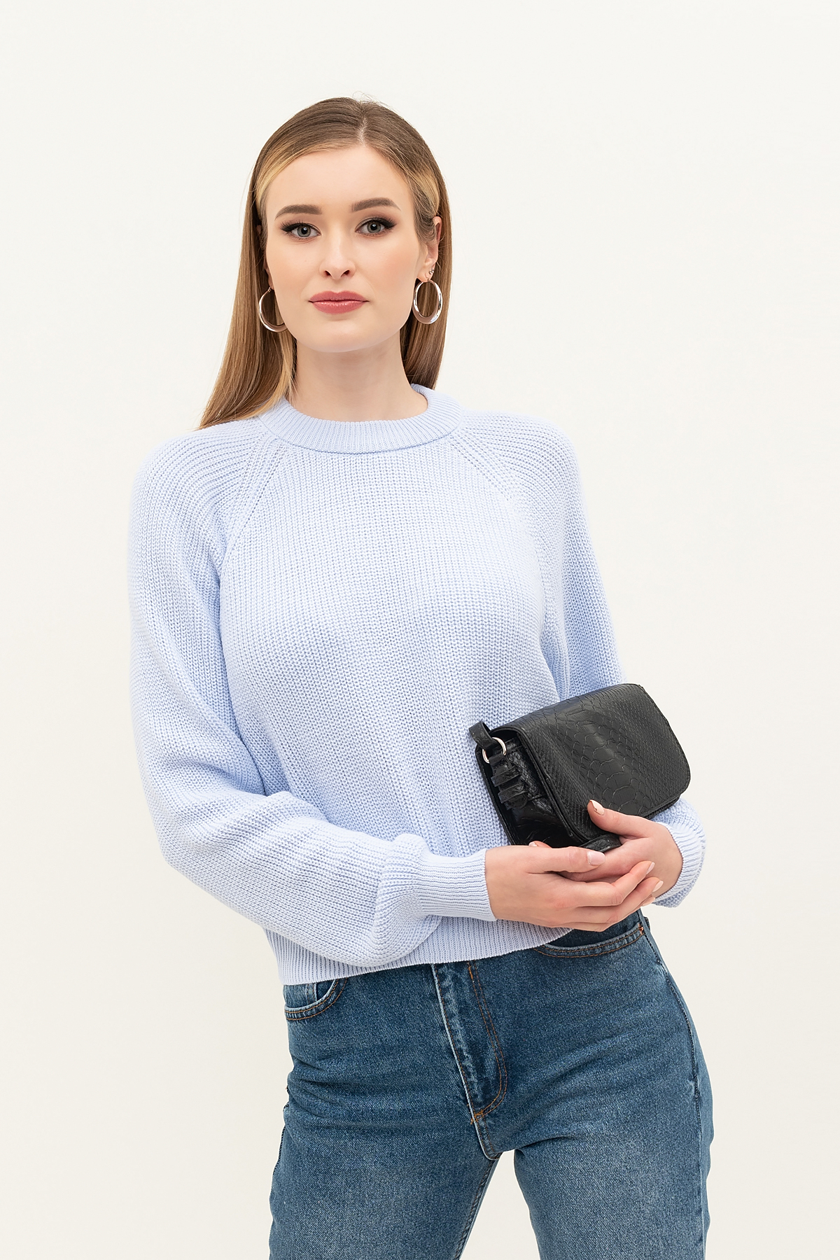 

Джемпер FIGO 4521 One Size Блакитний