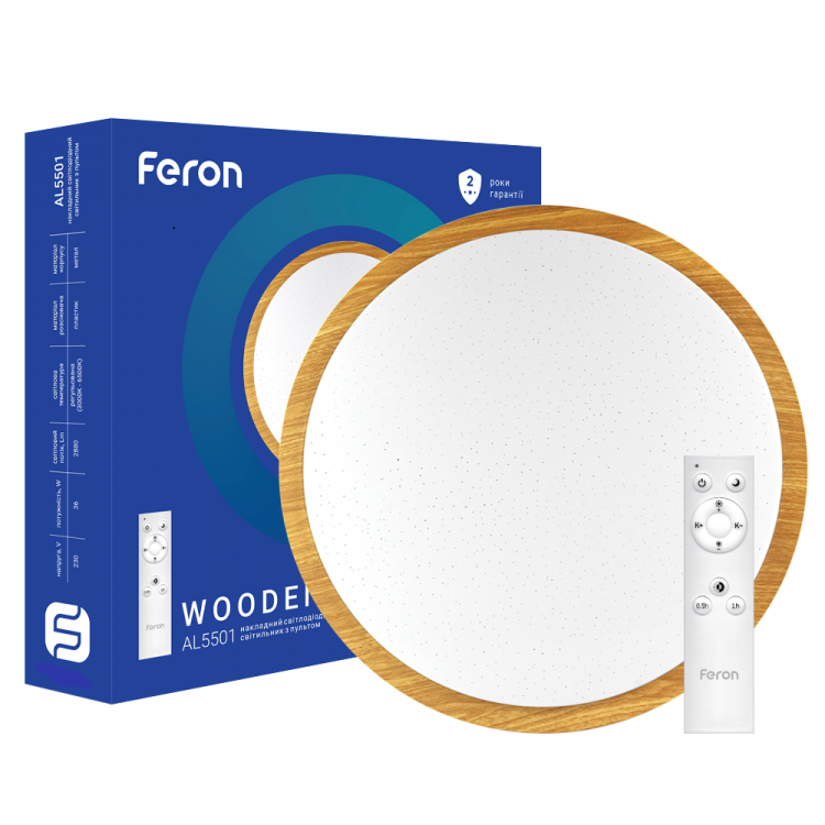 

Світлодіодній світильник Feron AL5501 WOODEN 36W