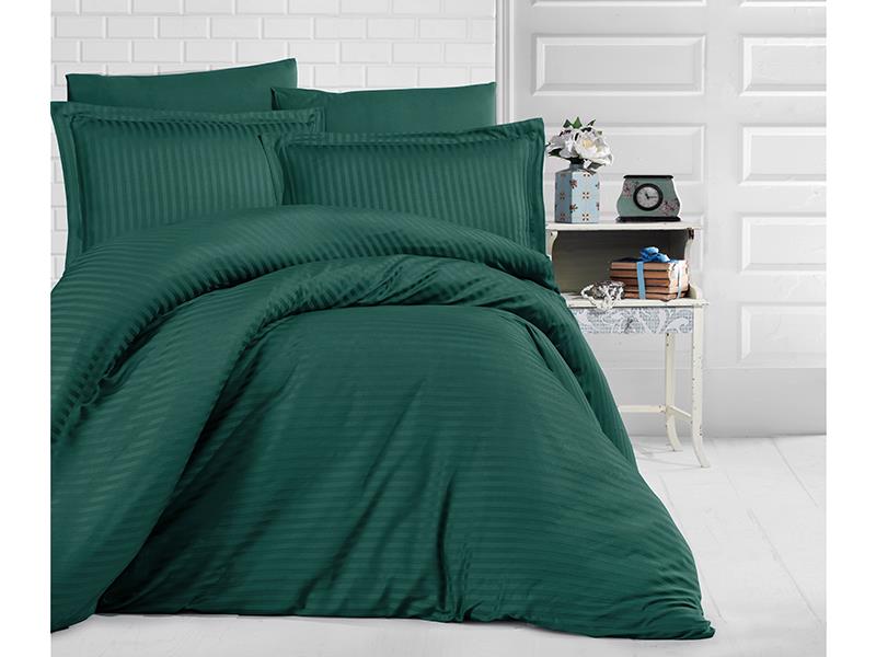 

Постільна білизна Clasy Stripe Satin 200х220 K. Yesil