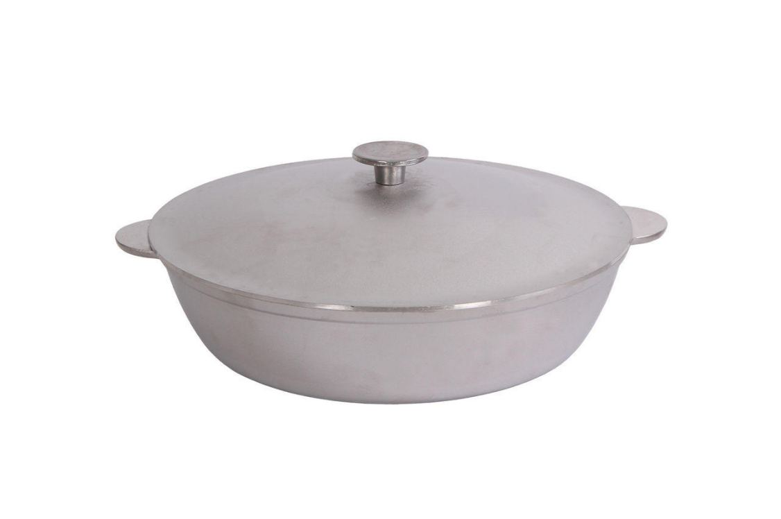

Сковорода алюминиевая Биол - 300 x 100 мм x 4,5 "wok" с литыми ручками и крышкой