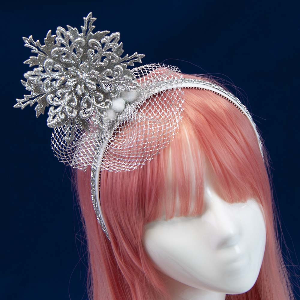 

Аксессуар новогодний обруч 52108 Снежинка 11520 объемная серебро 1514158301