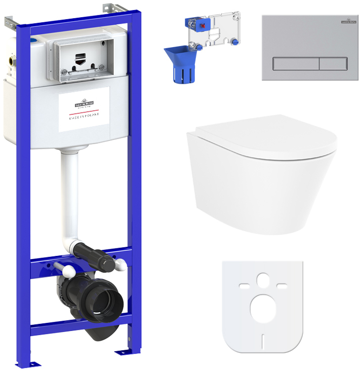 

Инсталляция LAVINIA BOHO Relfix c унитазом Biore Compacto Rimless c cиденьем Soft Close и панелью смыва с диспенсером 87040087