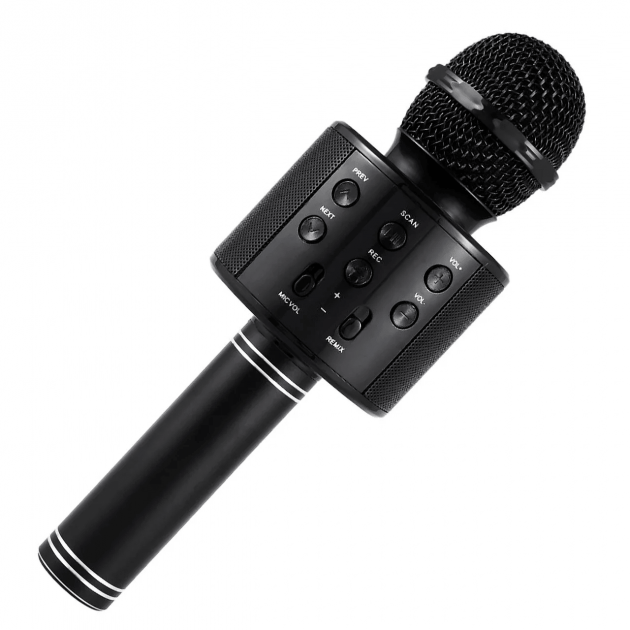 

Беспроводной караоке микрофон с динамиком Bluetooth WSTER USB WS-858 Черный