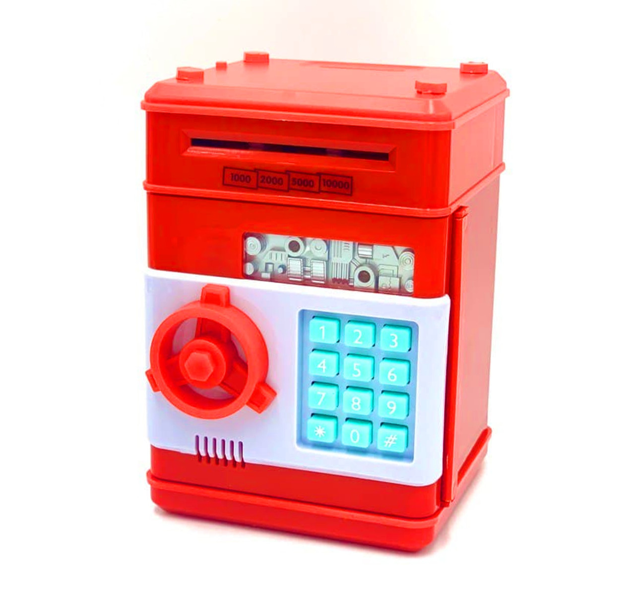 

Копилка-сейф с кодовым замком NUMBER BANK детский игрушечный EL 510 Красный