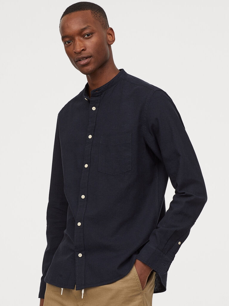 

Рубашка H&M 11-0737311-001 L Темно-серая (СА2000001881705)
