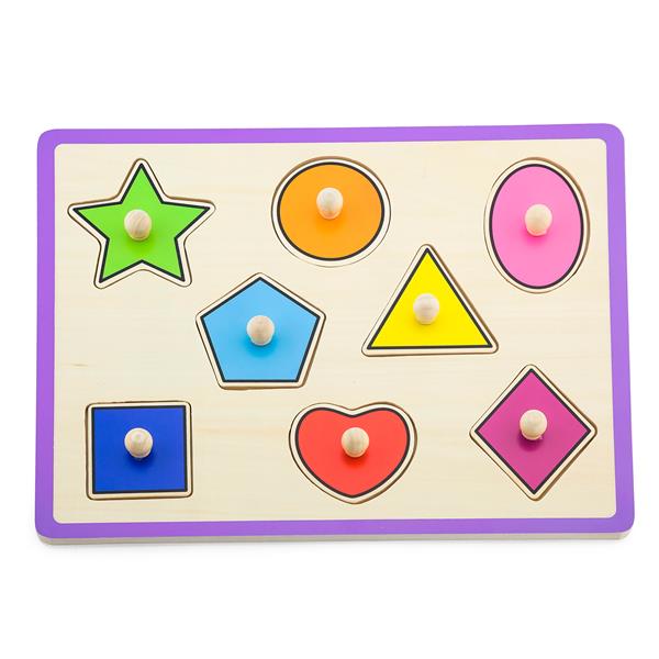 

Дерев'яна рамка-вкладиш Viga Toys Кольорові фігури (50015)