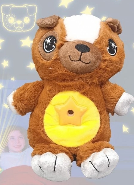 

Мягкая игрушка ночник-проектор гипоаллергенный Мишка Star Lites Puppy
